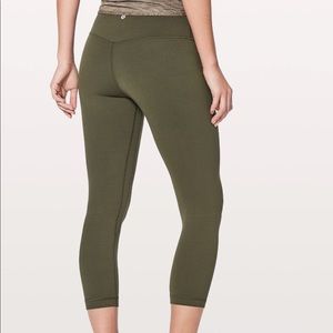 Lululemon Align Olive Green Crop